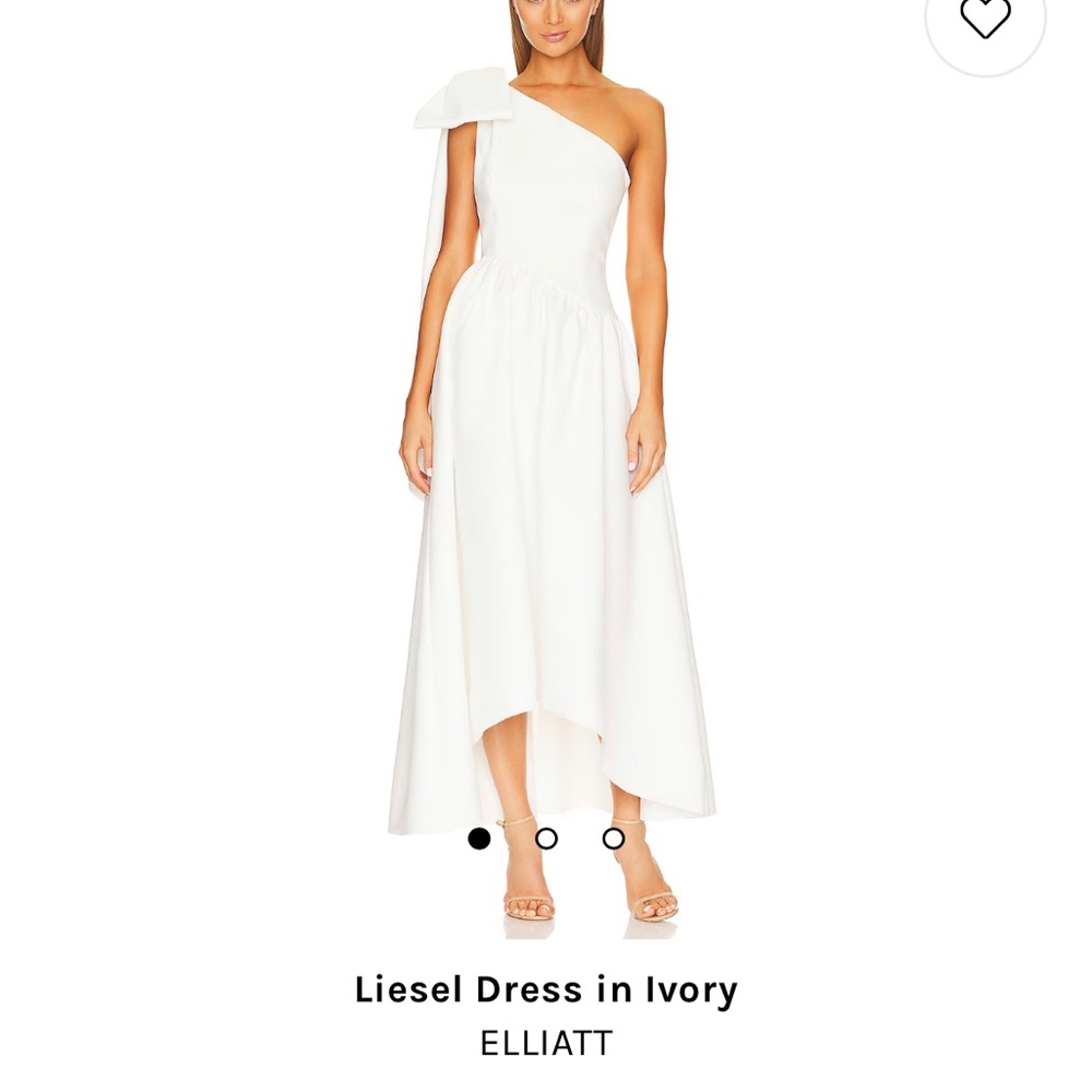 Elliatt One-Shoulder White Asymmetrical Dress Bridal Engagement